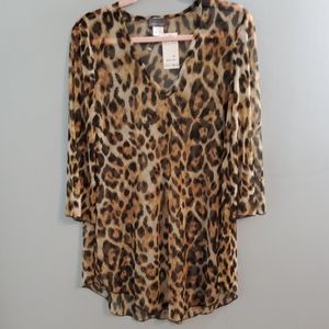 New Jordan Taylor animal print bathing suit cover